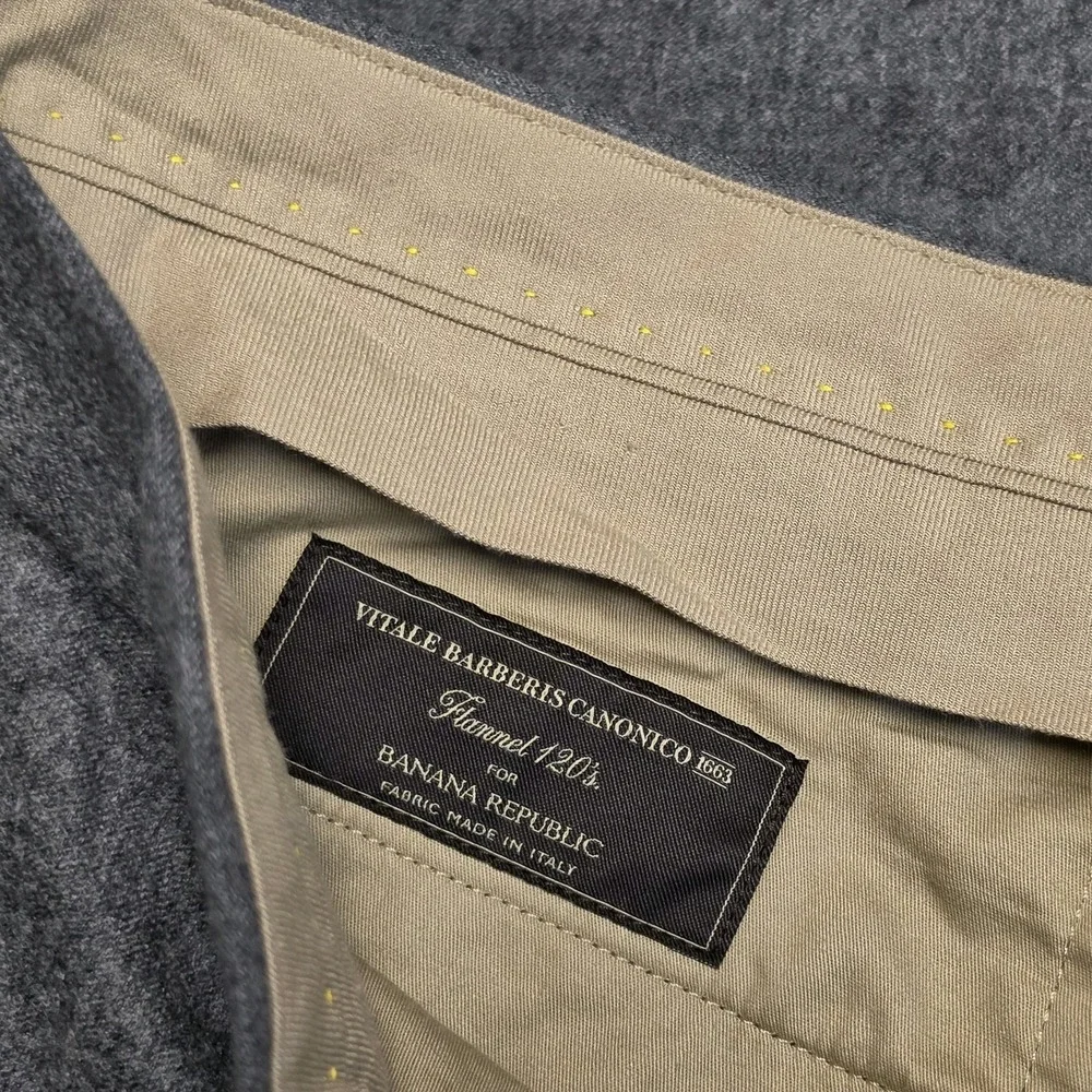 Banana Republic Wool Pants 36S Vitale Barberis Canonico Super 120s Flannel 36x28
